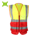 Luminous Yellow n Orange Workplace Reflective Safety Vest with Multiple Pockets reflective work vest